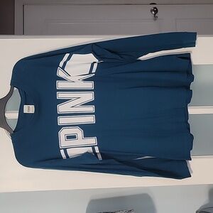 PINK Teal Long Sleeve Tee